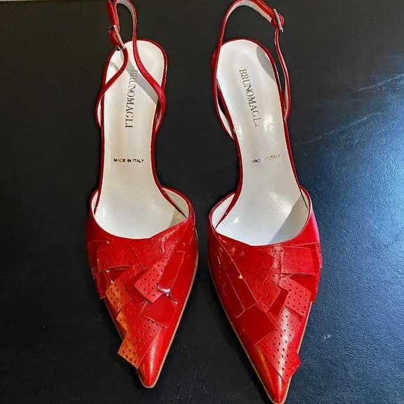 NWT Bruno Magli - Red Lizbeth Shoes - Sz 41, US 10 - Picture 2 of 9